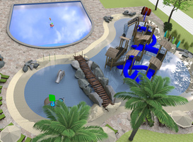 Artist Impression nieuw buitengedeelte Tikibad | Foto: Duinrell Artist Impression nieuw buitengedeelte Tikibad | Foto: Duinrell