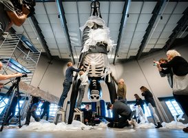 'Een handstand', kunstwerk door Florentijn Hofman, geïnspireerd op zijn zoon Dit - beeld via persbericht NEMO Science Museum 'Een handstand', kunstwerk door Florentijn Hofman, geïnspireerd op zijn zoon Dit - beeld via persbericht NEMO Science Museum