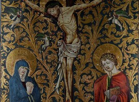 Meester van de Bewening van Christus te Lindau, De kruisiging, ca. 1425. Utrecht Museum Catharijneconvent (detail) Meester van de Bewening van Christus te Lindau, De kruisiging, ca. 1425. Utrecht Museum Catharijneconvent (detail)